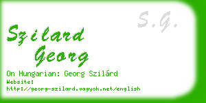 szilard georg business card